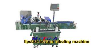 Automatische Etikettiermaschine für die Bodenpositionierung von Lippenstiftflaschen