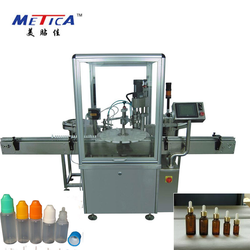 Präzisions-Füllmaschine mit 10 ml bis 100 ml Monoblock-Füllkappe mit Servomotor-Pistontechnologie