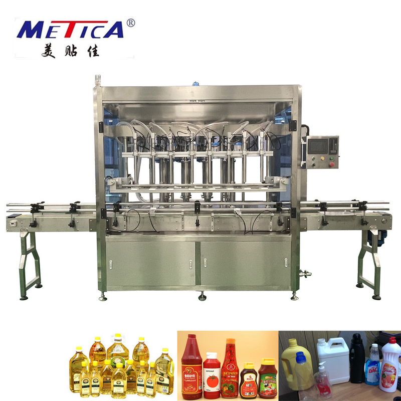 4-10 Füllkopf Automatische Flaschenfüllmaschine 304/316 aus Edelstahl mit Servoantrieb