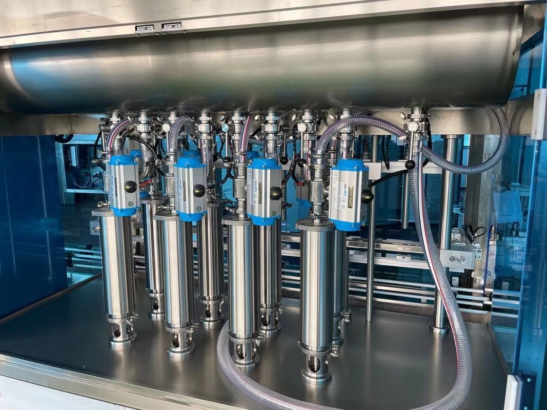 4-10 Füllkopf Automatische Flaschenfüllmaschine 304/316 aus Edelstahl mit Servoantrieb
