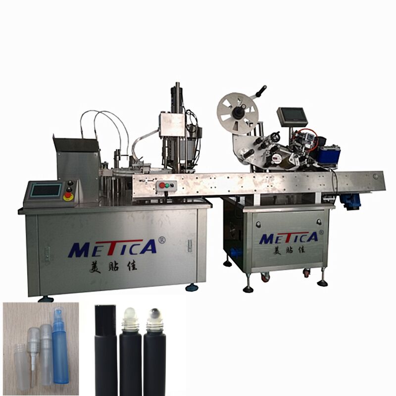 Automatische Flaschenfüllmaschine mit Roll-On-Kugelverschluss und -verschluss für ätherische Öle