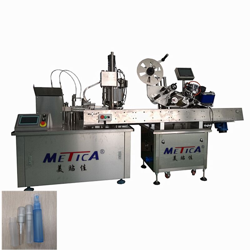 Automatische 1-3 ml-Füllmaschine mit Deckel und Kennzeichnung für Probeflaschen