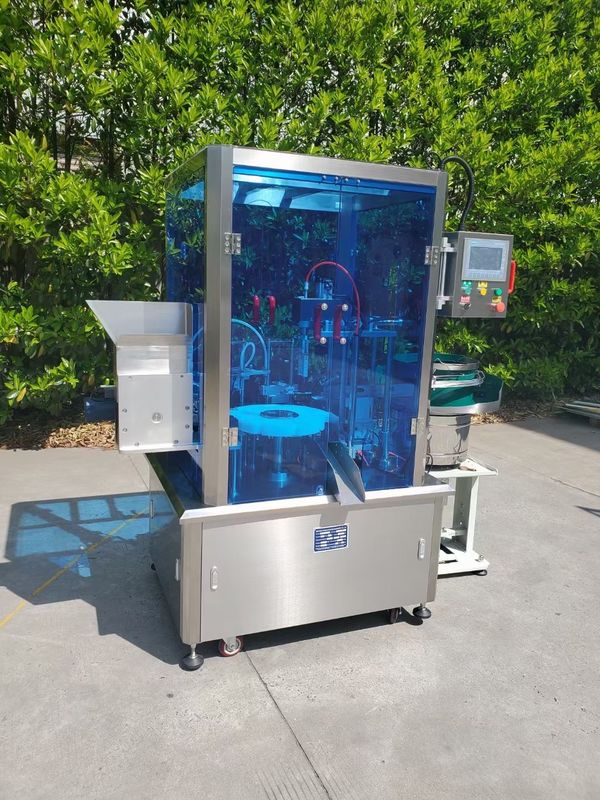 220 V, 50 Hz, 2 kW, automatische Füll- und Verschließmaschine mit Stiftsprüher, 1500–2000 BPH und 5–50 ml Füllvolumen
