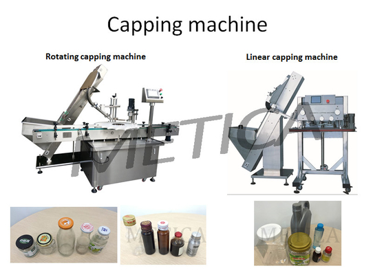 Automatische Drehart automatische Glasflaschen-Dichtung und mit einer Kappe bedeckende Maschine 2000bph