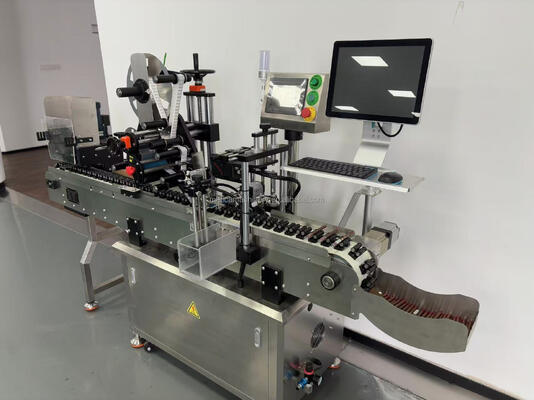 Automatic eye pencil tube labeling positoning labeling machine for cosmetics industry