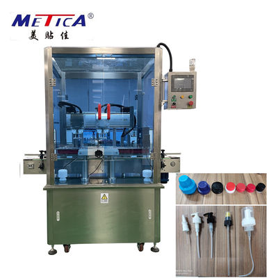 Lineares Glas-mit einer Kappe bedeckender Maschinen-automatischer Flaschen-Mützenmacher Machine 3000bph-6000bph METICA