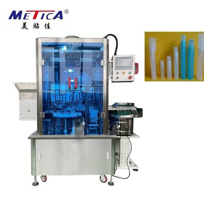 220 V, 50 Hz, 2 kW, automatische Füll- und Verschließmaschine mit Stiftsprüher, 1500–2000 BPH und 5–50 ml Füllvolumen