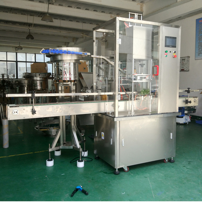 80mm lineare Schrauben-mit einer Kappe bedeckende Maschine der Speiseöl-Flaschen-mit einer Kappe bedeckende Maschinen-1000bph